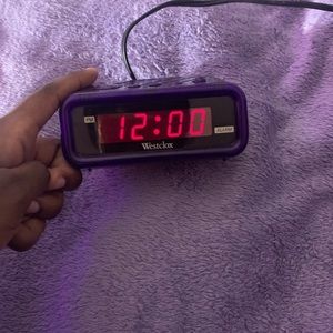 Purple alarm clock